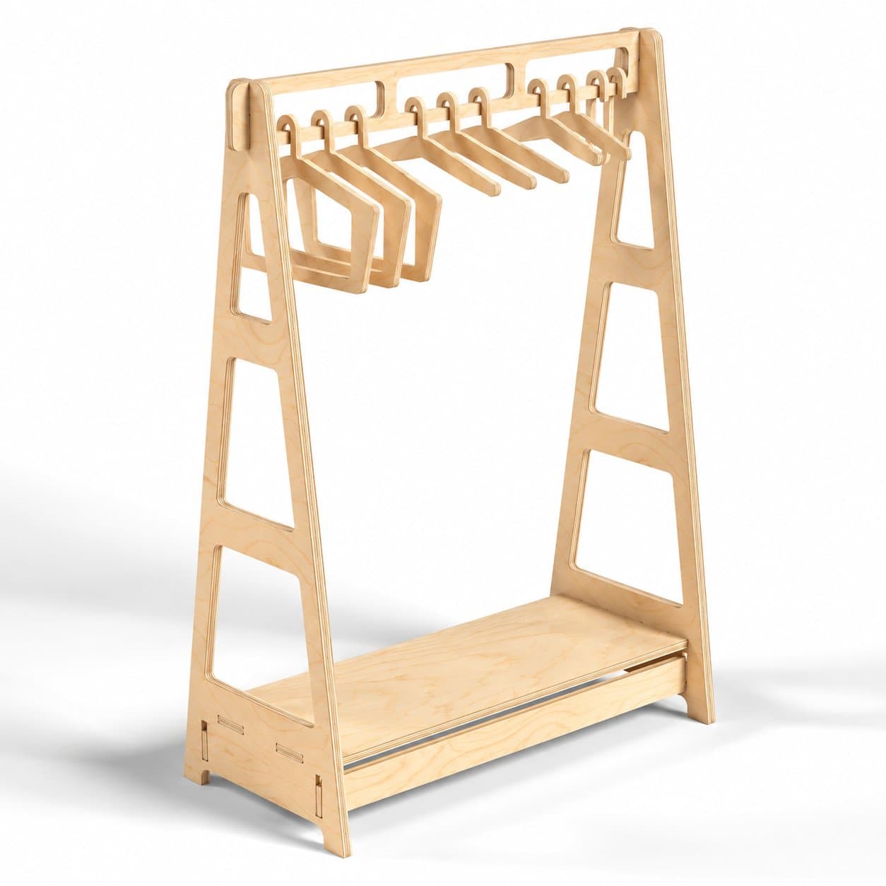 Portant à vêtements en bois